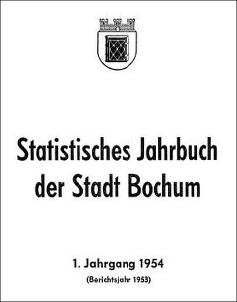 Deckblatt des ersten Statistischen Jahrbuchs der Stadt Bochum im Jahr 1954