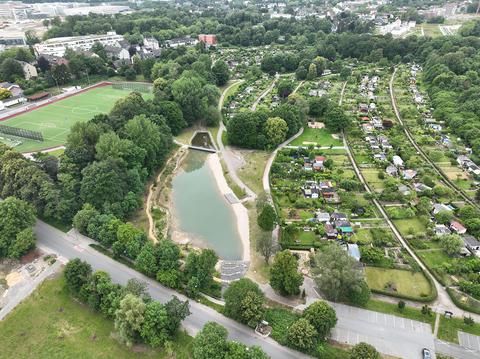 Landschaftssee Luftbild