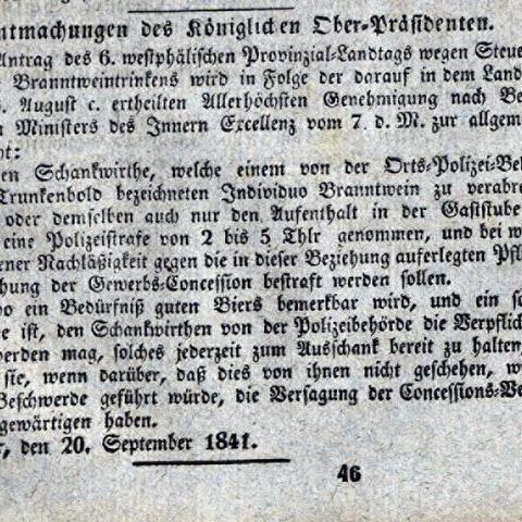 Amtsblatt der Königlichen Regierung zu Arnsberg 1841