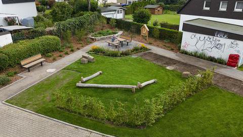 Der Pocket Park von oben. 