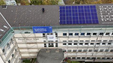 Luftaufnahme Dach der Theodor-Körner-Schule