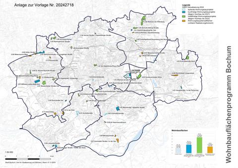 Übersichtskarte zum Wohnbauflächenprogramm 2024